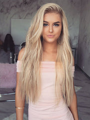 Long Remy Ombre Blonde Human Lace Front Wigs 150 Density 100% Human Wavy Lace Wigs-Chloewigs