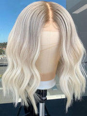 Ombre Short Bob Lace Frontal Wigs Ombre Blonde Human Hair Lace Wigs-Chloewigs