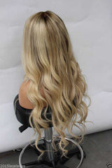 Ombre Blonde Highlight Human Lace Front Wigs Preplucked 100% Human Wigs For Caucasian-Chloewigs