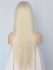 Long Straight Blonde Synthetic Lace Front Wigs Blonde Synthetic Wigs