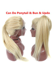 Long Blonde Pre Plucked Bleached Knots wigs Pure 613 Blonde Human wigs With Baby Hair-Chloewigs