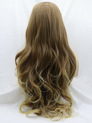 Blonde Wavy Long Synthetic Lace Front Wig-Chloewigs